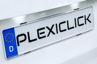 Plexiclick® - Suport invizibil pentru numar de inmatriculare, negru