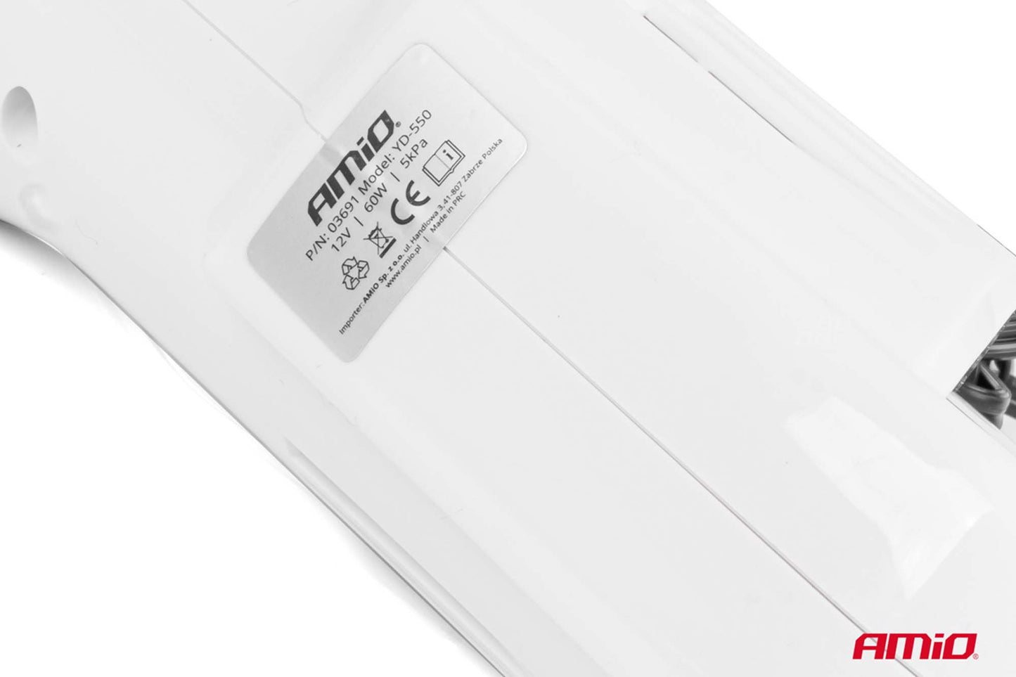 Aspirator auto Amio 12V, 60W, 5kPa, alimentat la bricheta auto