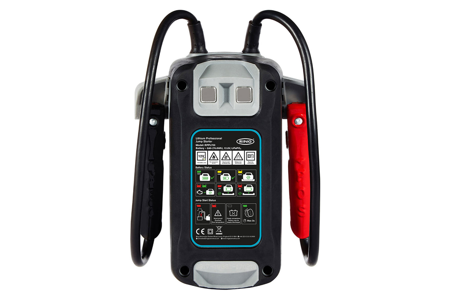 Baterie externa profesionala Ring pentru pornirea motoarelor de pana la 8L, 12V, 300-600A