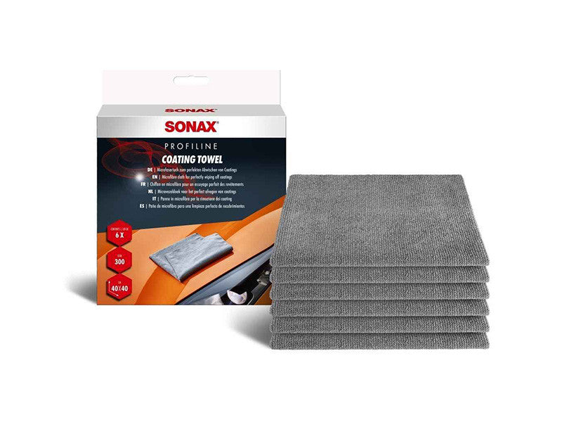 Prosoape profesionale din microfibră Sonax pentru aplicarea coating-urilor ceramice, Coating Towel 40x40cm, 6 bucăți