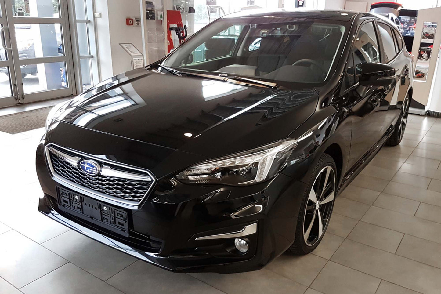 Protectie bara spate Avisa pentru Subaru Impreza GT 5 usi (dupa 2017), negru lucios