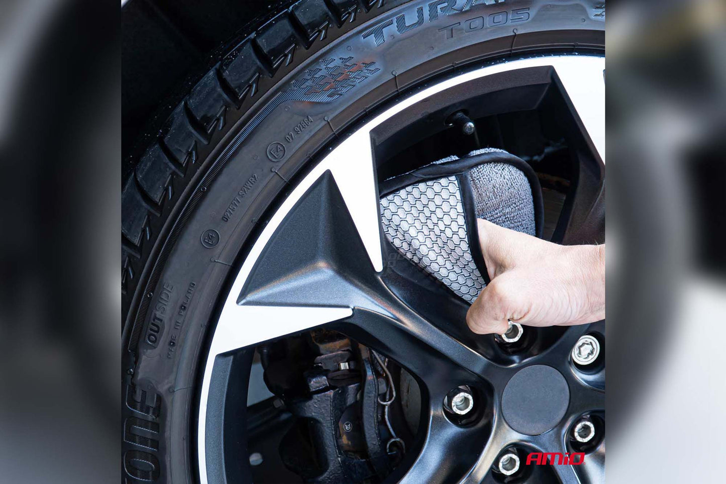 Cleaning pad for Amio steering wheel, grey