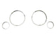 Gauge rings for Audi 80 1991-1994, chrome color