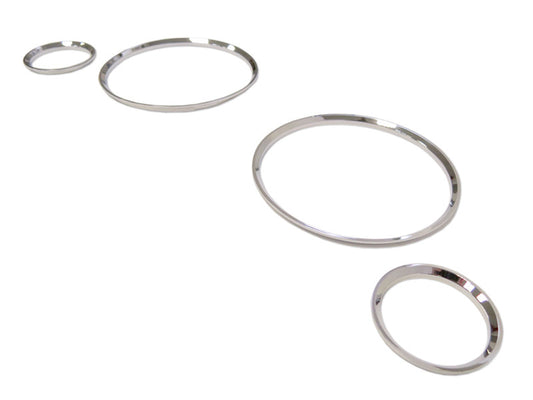 Gauge rings for Audi 80 1991-1994, chrome color