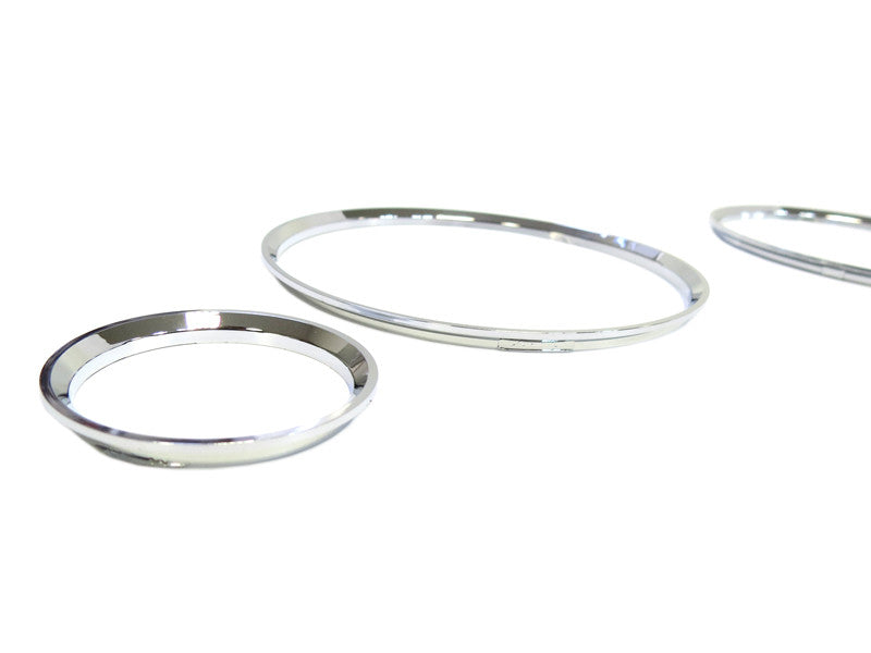 Gauge rings for Audi 80 1991-1994, chrome color
