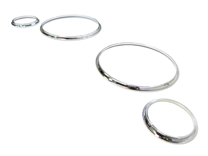 Gauge rings for Audi 80 1991-1994, chrome color