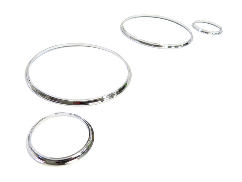 Gauge rings for Audi 80 1991-1994, chrome color