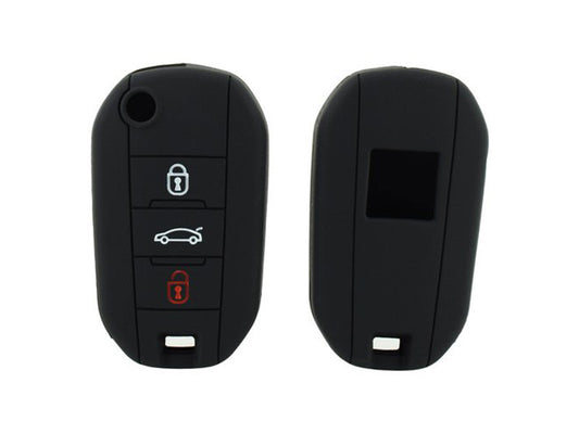 Husa de silicon pentru chei Peugeot 208, 2008 si Citroen C3 cu 3 butoane