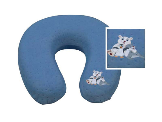Petex U-shaped blue pillow, 29x28cm