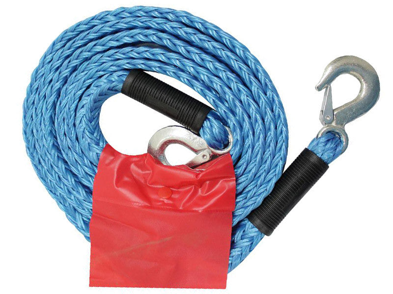 Sfoara tractare Petex albastra cu carlige carabiniera, 4 metri, capacitate pana la 3000 kg