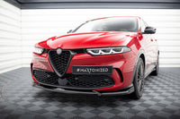 Spoiler Maxton Design versiunea 1 pentru Alfa Romeo Tonale bară față după 2022, negru lucios
