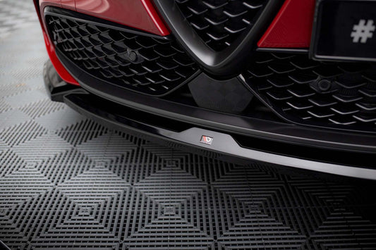 Spoiler Maxton Design versiunea 1 pentru Alfa Romeo Tonale bară față după 2022, negru lucios