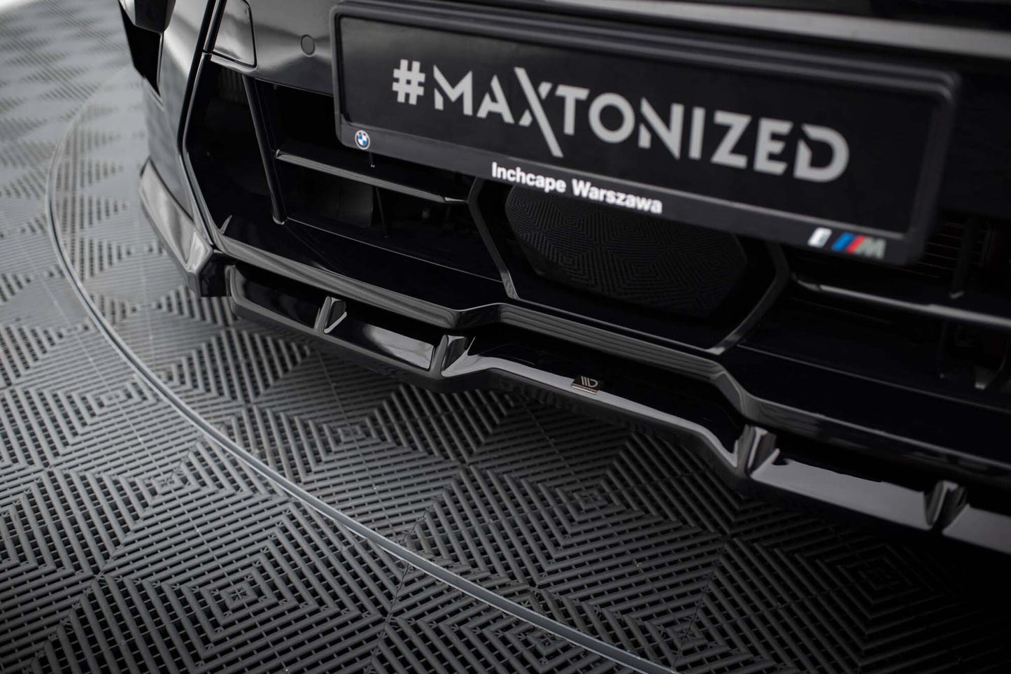 Splitter Maxton Design versiunea 1 pentru bara fata BMW X5 M F95 (dupa 2023), lac negru