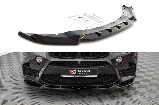 Splitter Maxton Design versiunea 1 pentru bara fata BMW X5M F15 (2014-2018), lac negru