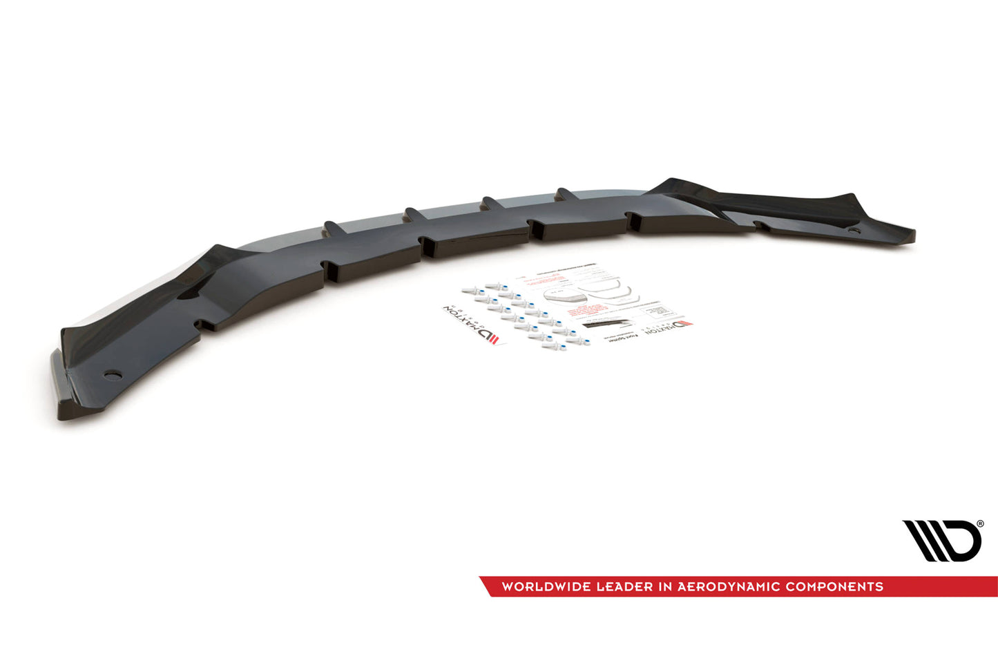 Splitter Maxton Design versiunea 1 pentru bara fata BMW X5M F15 (2014-2018), lac negru