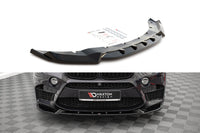 Splitter Maxton Design versiunea 1 pentru bara fata BMW X5M F85, X6M F86 (2014-2018), negru mat