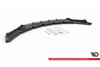 Splitter Maxton Design versiunea 1 pentru bara fata BMW X5M F85, X6M F86 (2014-2018), negru mat