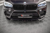 Splitter Maxton Design versiunea 1 pentru bara fata BMW X5M F85, X6M F86 (2014-2018), negru mat