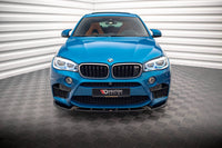 Splitter Maxton Design versiunea 1 pentru bara fata BMW X5M F85, X6M F86 (2014-2018), negru mat