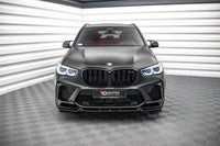 Splitter Maxton Design versiunea 1 pentru bara fata BMW X5M F95 (dupa 2018), lac negru