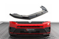 Spoiler Maxton Design versiunea 1 pentru bara fata Volkswagen Crafter dupa 2016, lac negru
