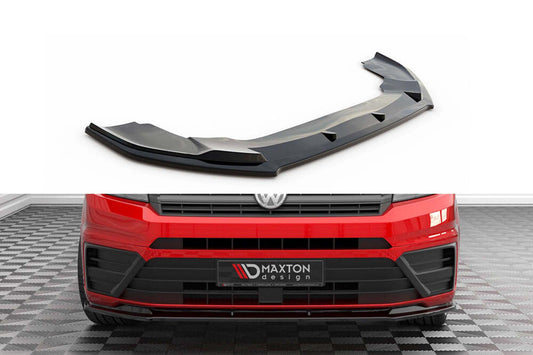 Spoiler Maxton Design versiunea 1 pentru bara fata Volkswagen Crafter dupa 2016, lac negru