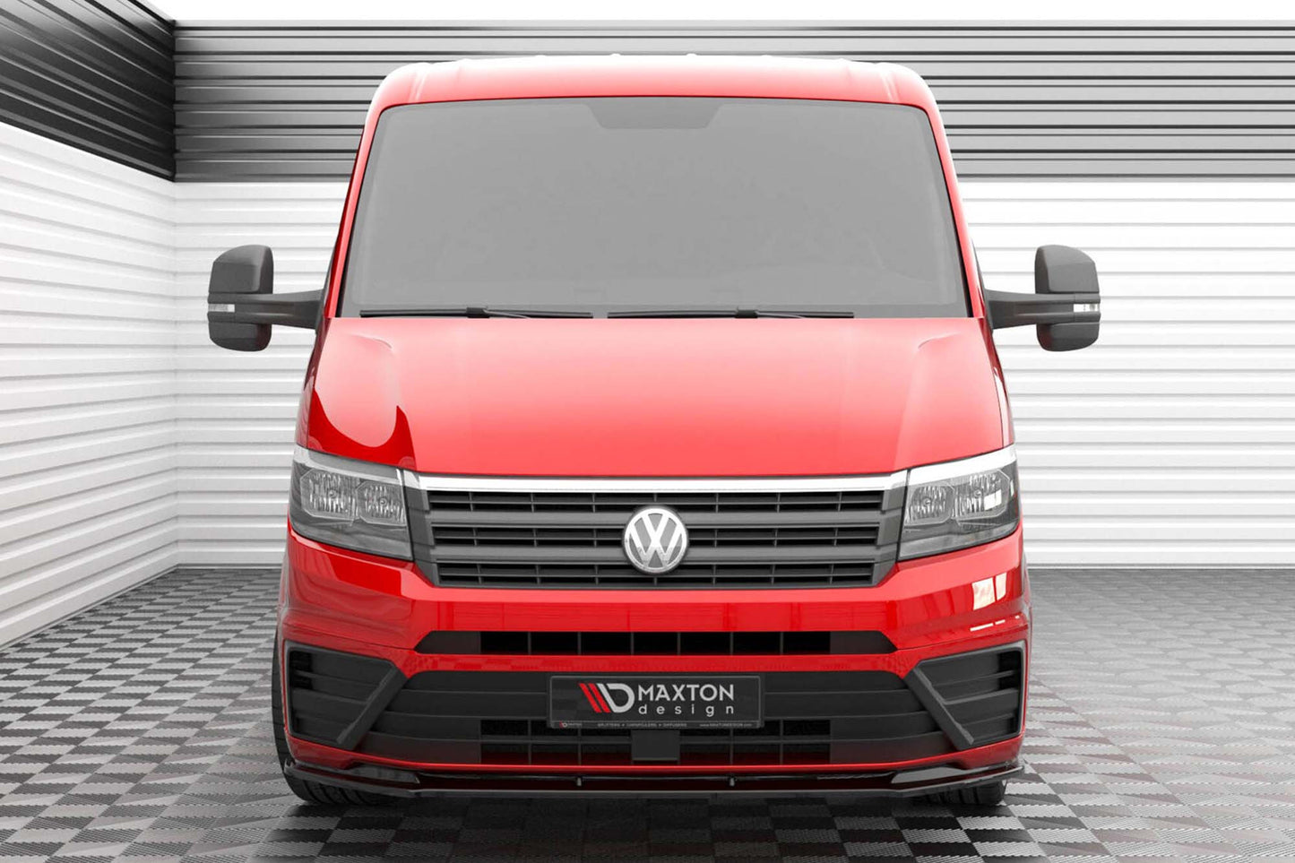 Spoiler Maxton Design versiunea 1 pentru bara fata Volkswagen Crafter dupa 2016, lac negru