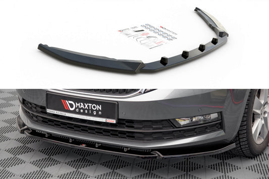 Splitter Maxton Design Versiunea 1 pentru Skoda Octavia (2016-2020) cu bara fata standard, Lac Negru
