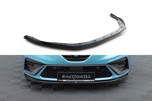 Splitter Maxton Design versiunea 2 pentru bara fata RS Line Renault Clio (2019-2023), lac negru