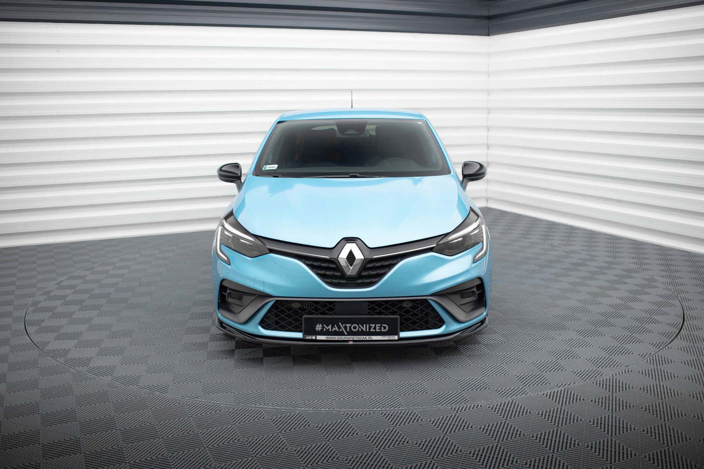 Splitter Maxton Design versiunea 2 pentru bara fata RS Line Renault Clio (2019-2023), lac negru