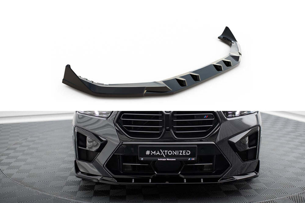 Splitter bara fata versiunea 2 Maxton Design pentru BMW X5 M F95 (dupa 2023), lac negru