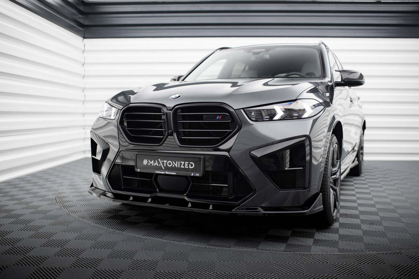 Splitter bara fata versiunea 2 Maxton Design pentru BMW X5 M F95 (dupa 2023), lac negru