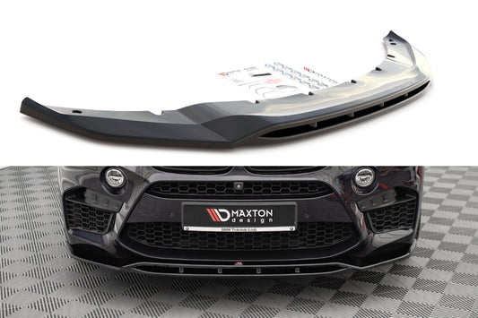 Splitter Maxton Design versiunea 2 pentru bara fata BMW X5M F15 (2014-2018), lac negru