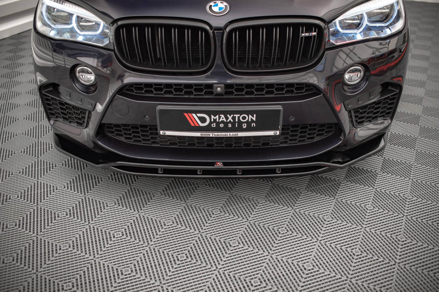 Splitter Maxton Design versiunea 2 pentru bara fata BMW X5M F85, X6M F86 (2014-2018), culoare carbon