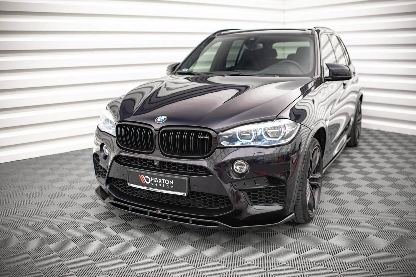 Splitter Maxton Design versiunea 2 pentru bara fata BMW X5M F85, X6M F86 (2014-2018), culoare carbon