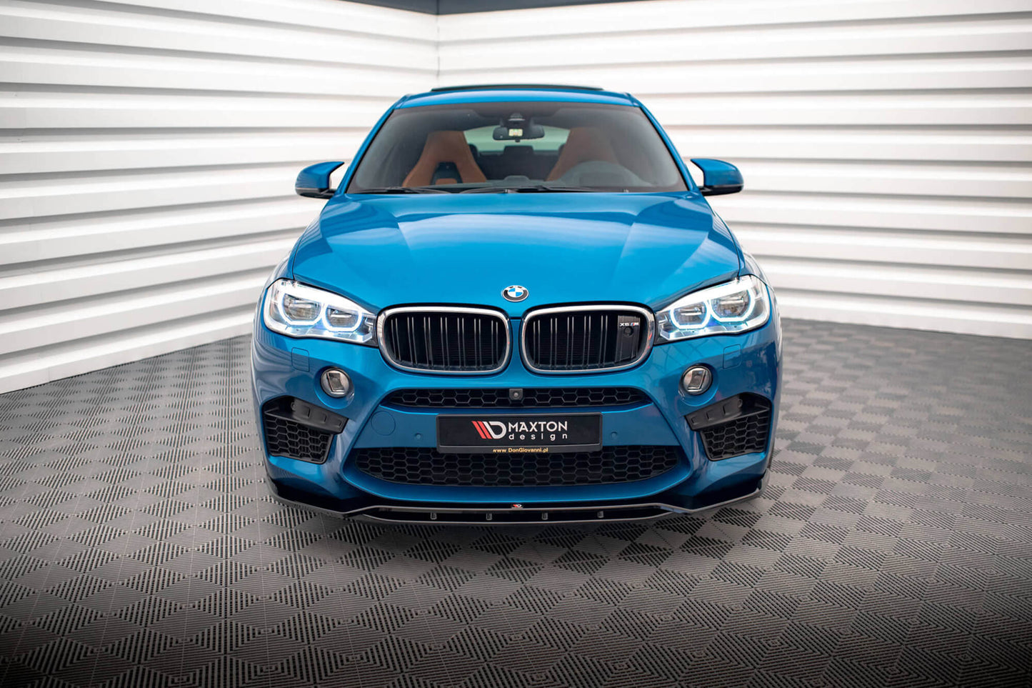 Splitter Maxton Design versiunea 2 pentru bara fata BMW X5M F85, X6M F86 (2014-2018), culoare carbon