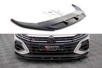 Splitter Maxton Design versiunea 2 pentru bara fata Volkswagen Arteon R (dupa 2020), culoare negru lacuit