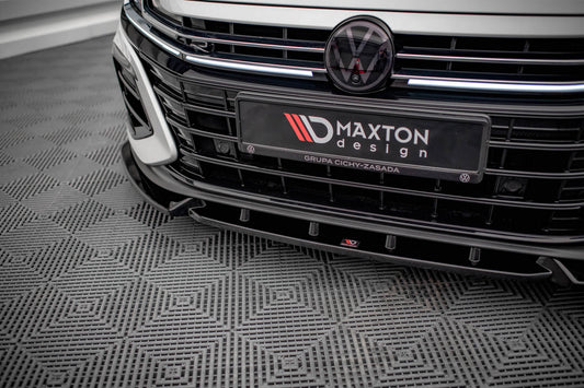 Splitter bara fata Maxton Design versiunea 2 pentru Volkswagen Arteon R dupa 2020, negru mat