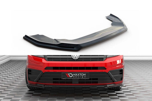 Splitter Maxton Design versiunea 2 pentru bara fata a Volkswagen Crafter dupa 2016, lac negru