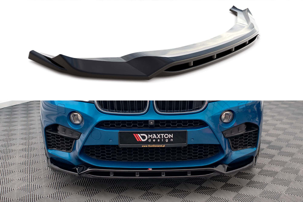 Splitter Maxton Design versiunea 3 pentru bara fata BMW X5 M F85, X6 M F86 (2014-2018), lac negru