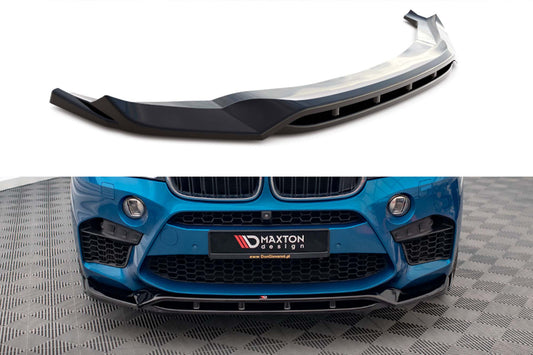 Splitter Maxton Design versiunea 3 pentru bara fata BMW X5 M F85, X6 M F86 (2014-2018), lac negru