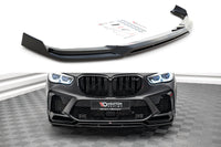 Splitter Maxton Design versiunea 3 pentru bara fata BMW X5M F95 (dupa 2018), negru lacuit