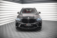 Splitter Maxton Design versiunea 3 pentru bara fata BMW X5M F95 (dupa 2018), negru lacuit
