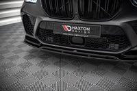 Splitter Maxton Design versiunea 3 pentru bara fata BMW X5M F95 (dupa 2018), negru lacuit