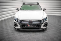 Splitter versiunea 3 Maxton Design pentru bara fata Volkswagen Arteon R dupa 2020, negru mat