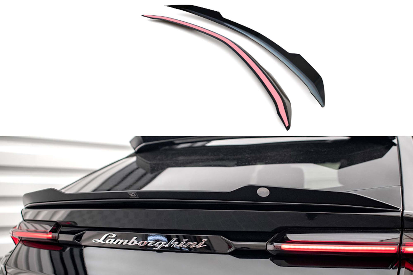 Spoiler portbagaj Maxton Design pentru Lamborghini Urus MK1 (dupa 2018), lac negru