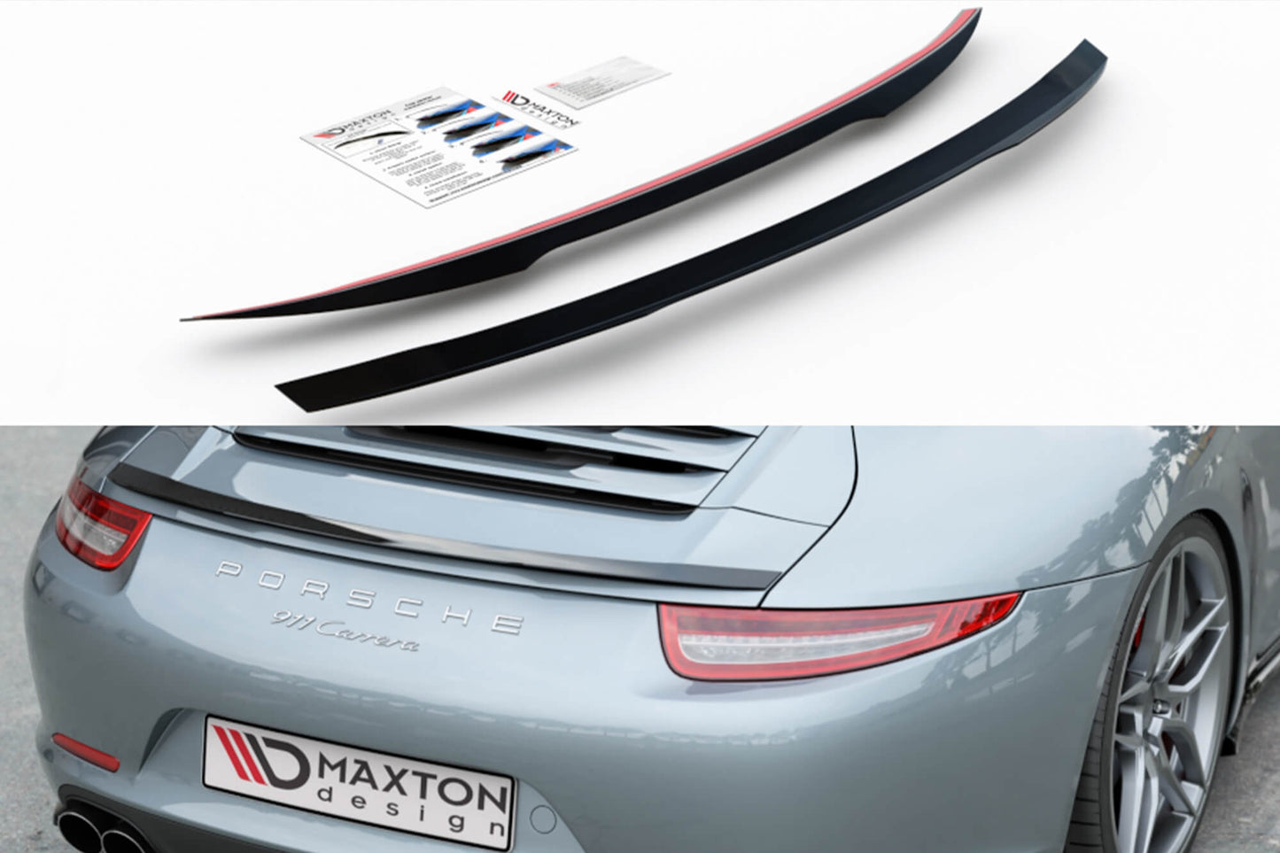 Spoiler Maxton Design pentru Porsche 911 Carrera 991 (2011-2016), lac negru