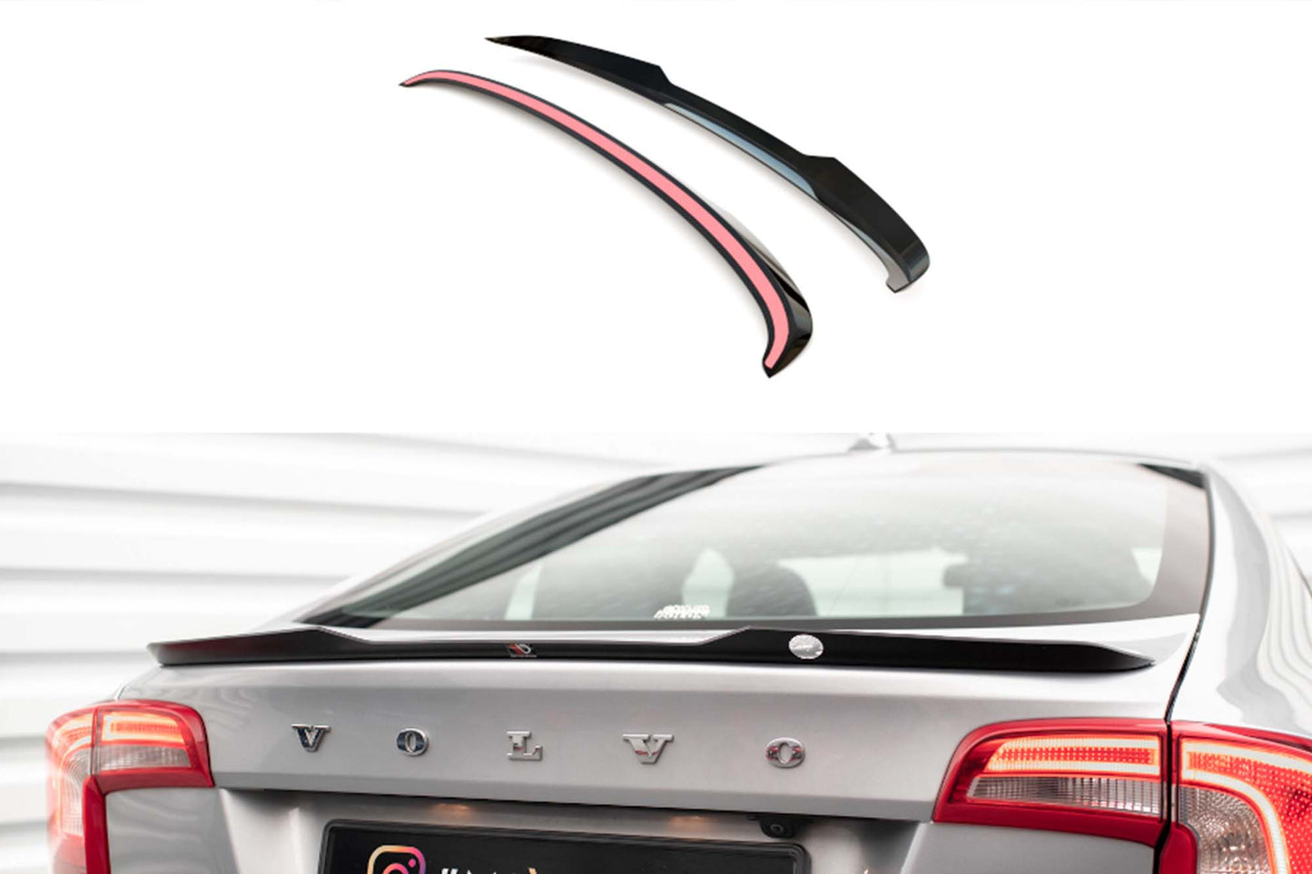 Spoiler portbagaj Maxton Design pentru Volvo S60 R-Design Mk2 (2010-2014), negru lucios