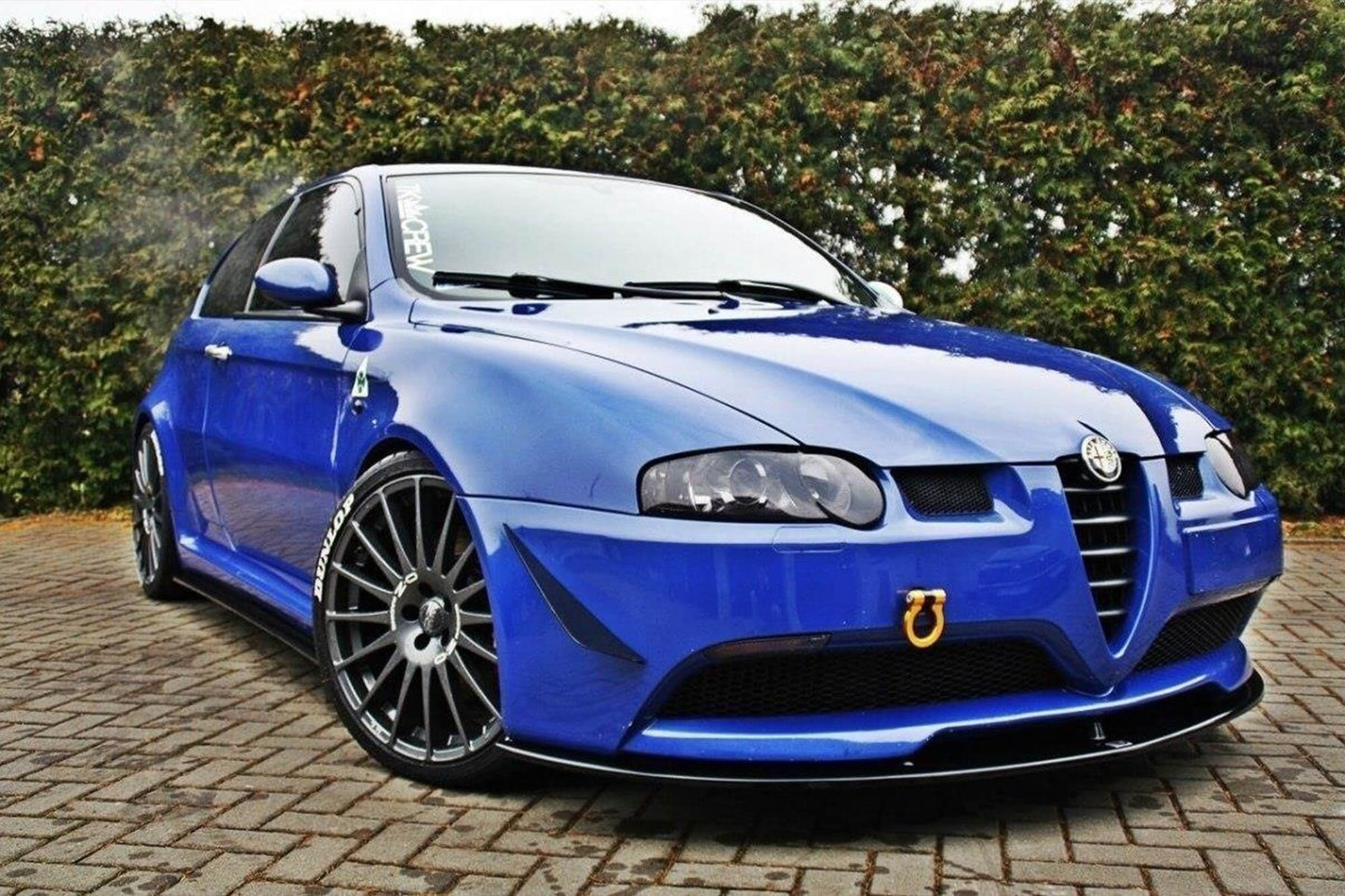 Spoiler Maxton Design pentru bara fata GTA Alfa Romeo 147 2002–2010, negru mat