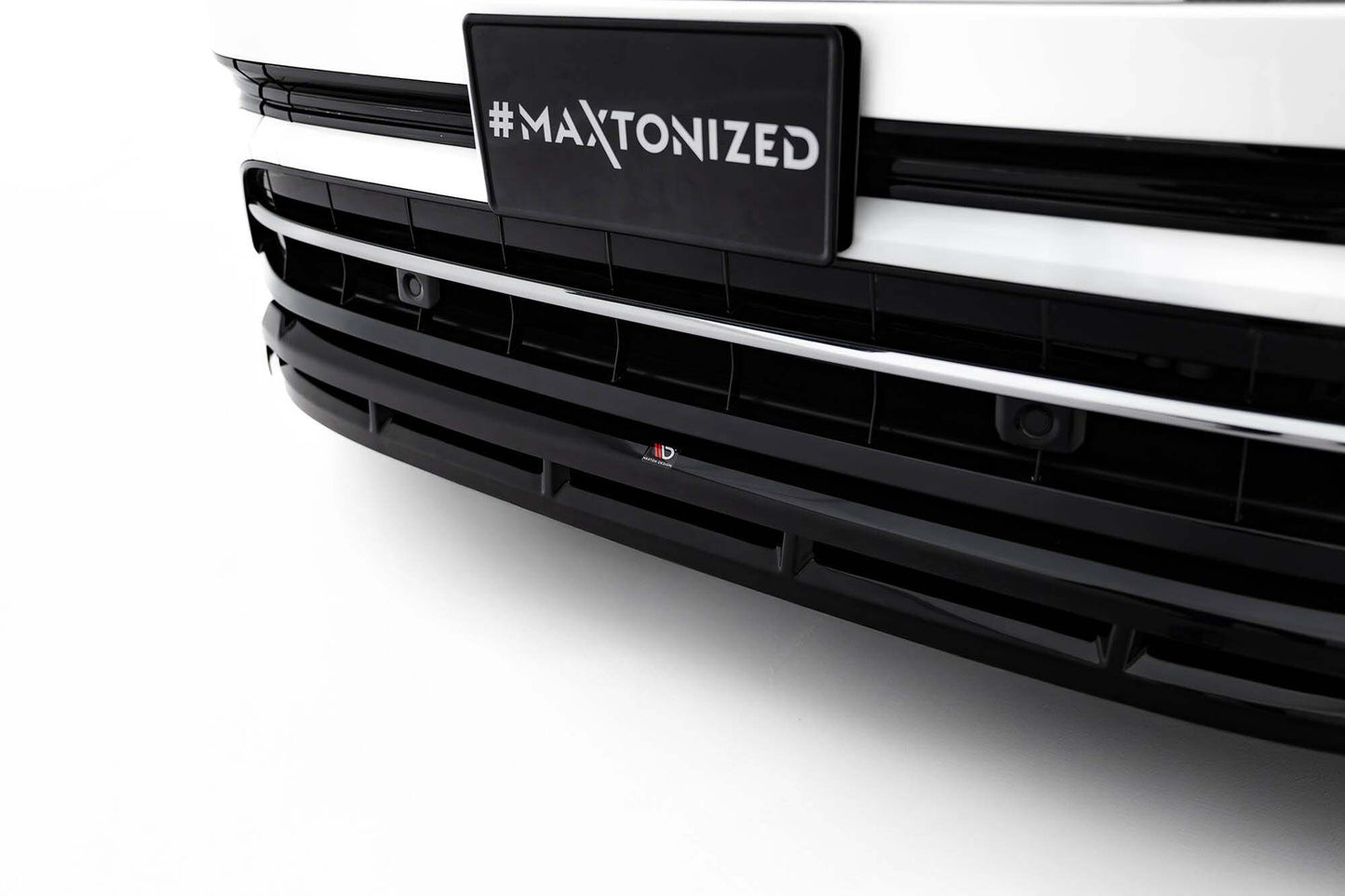 Spoiler Maxton Design pentru bara fata R-Line Volkswagen Atlas dupa 2023, lac negru